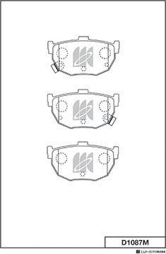 MK Kashiyama D1087M - Тормозные колодки, дисковые, комплект unicars.by