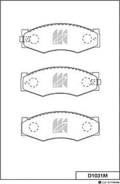 MK Kashiyama D1031M - Тормозные колодки, дисковые, комплект unicars.by