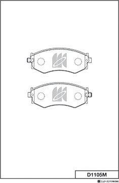 MK Kashiyama D1105M - Тормозные колодки, дисковые, комплект unicars.by