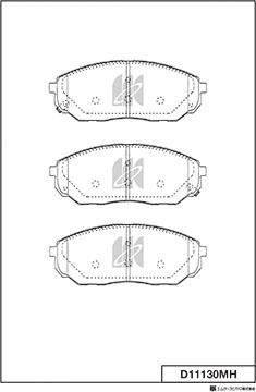 MK Kashiyama D11130MH - Тормозные колодки, дисковые, комплект unicars.by