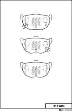 MK Kashiyama D1113M - Тормозные колодки, дисковые, комплект unicars.by