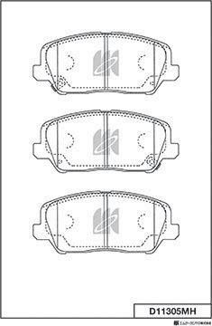 MK Kashiyama D11305MH - Тормозные колодки, дисковые, комплект unicars.by