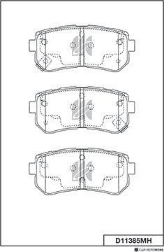 Mingtai MP-3706 - Тормозные колодки, дисковые, комплект unicars.by