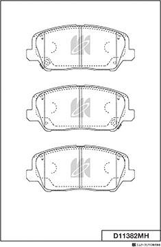 MK Kashiyama D11382MH - Тормозные колодки, дисковые, комплект unicars.by