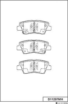 MK Kashiyama D11297MH - Тормозные колодки, дисковые, комплект unicars.by