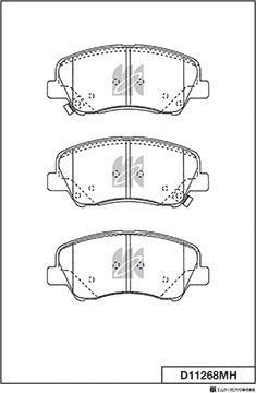 MK Kashiyama D11268MH - Тормозные колодки, дисковые, комплект unicars.by