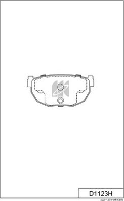 MK Kashiyama D1123H - Тормозные колодки, дисковые, комплект unicars.by