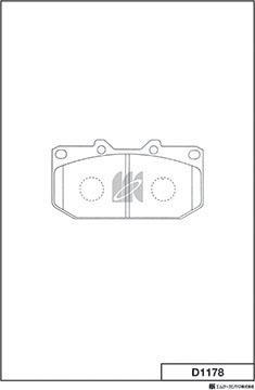 MK Kashiyama D1178 - Тормозные колодки, дисковые, комплект unicars.by