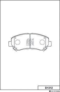 MK Kashiyama D1312 - Тормозные колодки, дисковые, комплект unicars.by