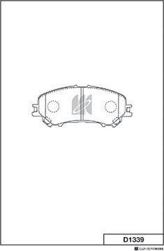 MK Kashiyama D1339 - Тормозные колодки, дисковые, комплект unicars.by