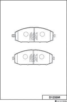 MK Kashiyama D1258M - Тормозные колодки, дисковые, комплект unicars.by