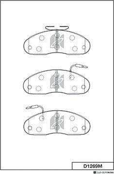 MK Kashiyama D1269M - Тормозные колодки, дисковые, комплект unicars.by