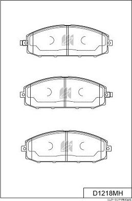 MK Kashiyama D1218MH - Тормозные колодки, дисковые, комплект unicars.by