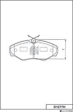 MK Kashiyama D1277H - Тормозные колодки, дисковые, комплект unicars.by