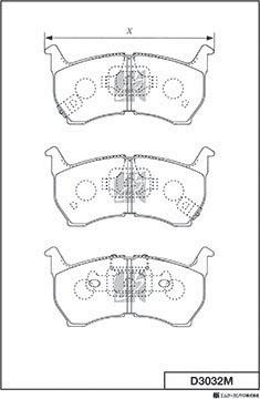 MK Kashiyama D3032M - Тормозные колодки, дисковые, комплект unicars.by
