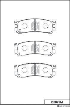 MK Kashiyama D3079M - Тормозные колодки, дисковые, комплект unicars.by