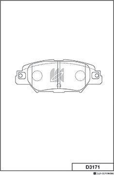 MK Kashiyama D3171 - Тормозные колодки, дисковые, комплект unicars.by