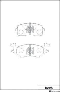 MK Kashiyama D2046 - Тормозные колодки, дисковые, комплект unicars.by