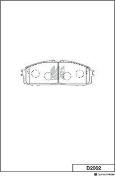 MK Kashiyama D2062 - Тормозные колодки, дисковые, комплект unicars.by