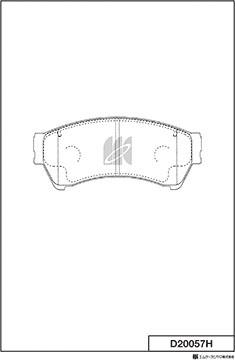 MK Kashiyama D20057H - Тормозные колодки, дисковые, комплект unicars.by