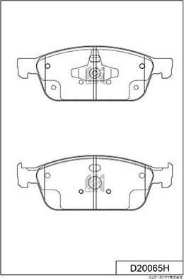 MK Kashiyama D20065H - Тормозные колодки, дисковые, комплект unicars.by