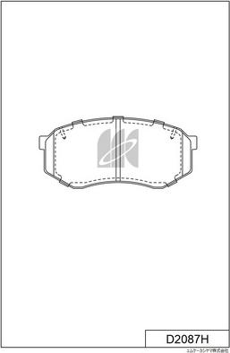 MK Kashiyama D2087H - Тормозные колодки, дисковые, комплект unicars.by