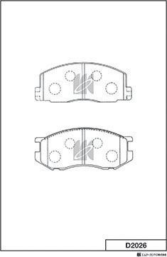 MK Kashiyama D2026 - Тормозные колодки, дисковые, комплект unicars.by