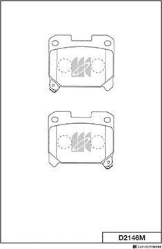 MK Kashiyama D2146M - Тормозные колодки, дисковые, комплект unicars.by