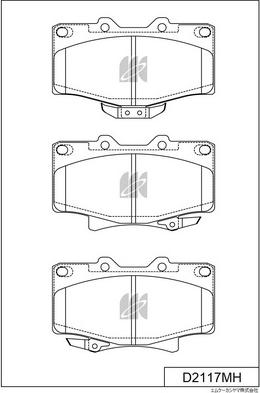 MK Kashiyama D2117MH - Тормозные колодки, дисковые, комплект unicars.by