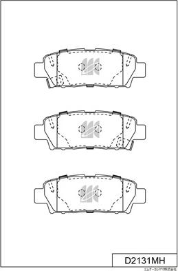 MK Kashiyama D2131MH - Тормозные колодки, дисковые, комплект unicars.by
