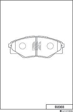 MK Kashiyama D2303 - Тормозные колодки, дисковые, комплект unicars.by