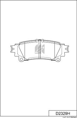 MK Kashiyama D2329H - Тормозные колодки, дисковые, комплект unicars.by