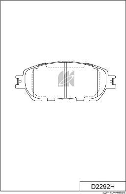 MK Kashiyama D2292H - Тормозные колодки, дисковые, комплект unicars.by