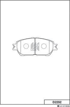 MK Kashiyama D2292 - Тормозные колодки, дисковые, комплект unicars.by