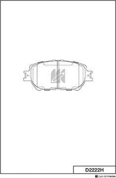 MK Kashiyama D2222H - Тормозные колодки, дисковые, комплект unicars.by