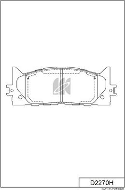 MK Kashiyama D2270H - Тормозные колодки, дисковые, комплект unicars.by