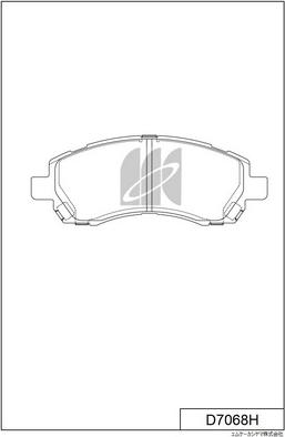 MK Kashiyama D7068H - Тормозные колодки, дисковые, комплект unicars.by