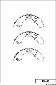 MK Kashiyama K4462 - Комплект тормозных колодок, барабанные unicars.by