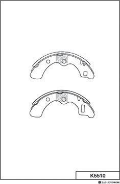 MK Kashiyama K5510 - Комплект тормозных колодок, барабанные unicars.by