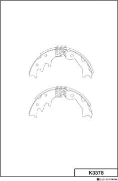 MK Kashiyama K3378 - Комплект тормозных колодок, барабанные unicars.by