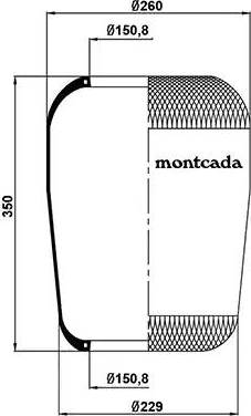 Montcada 0161350 - Кожух пневматической рессоры unicars.by