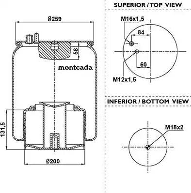 Montcada 0163065 - Кожух пневматической рессоры unicars.by