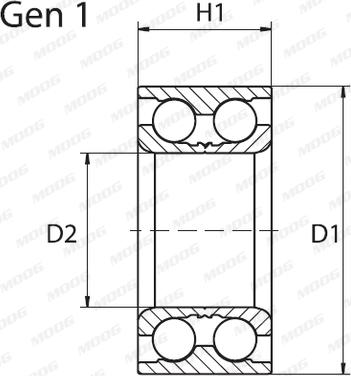 Moog FD-WB-11175 - Комплект подшипника ступицы колеса unicars.by