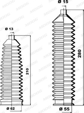 Moog K150088 - Комплект пыльника, рулевое управление unicars.by