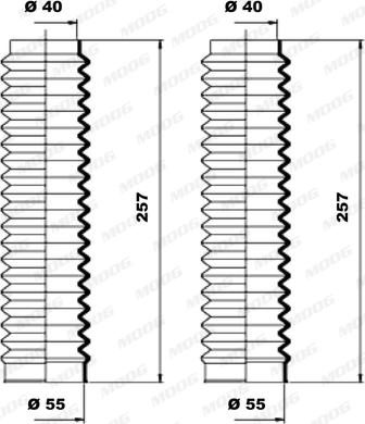 Moog K150077 - Комплект пыльника, рулевое управление unicars.by