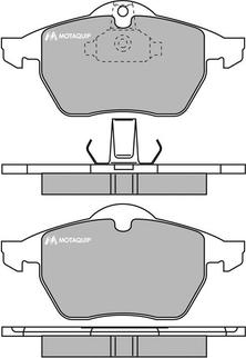 Motaquip LVXL987 - Тормозные колодки, дисковые, комплект unicars.by