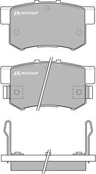 Motaquip LVXL550 - Тормозные колодки, дисковые, комплект unicars.by