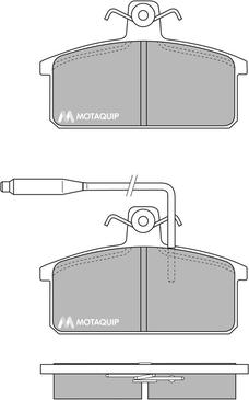 Motaquip LVXL652 - Тормозные колодки, дисковые, комплект unicars.by