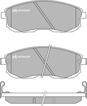 Motaquip LVXL622 - Тормозные колодки, дисковые, комплект unicars.by