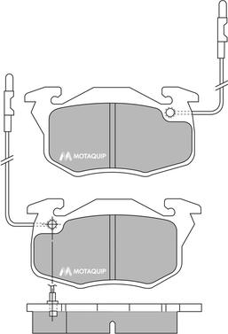 Motaquip LVXL671 - Тормозные колодки, дисковые, комплект unicars.by